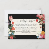 赤ちゃんベビーのシャワーカードが咲く本 招待状 (正面)