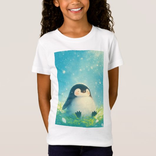 赤ちゃんペンギンのくつろぎ Tシャツ (正面)