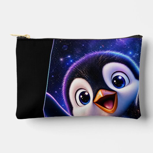 赤ちゃんペンギンのギャラクシー アクセサリーポーチ (正面)