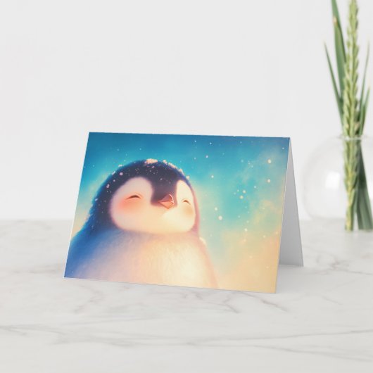 赤ちゃんペンギンの冬の世界 カード (正面)