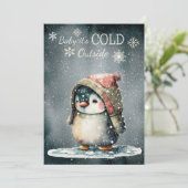 赤ちゃんペンギン 外は寒いよ シーズンカード (スタンド正面)