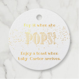 赤ちゃんポップ・アートのがシャワーをポップ紙吹雪 フェイバータグ