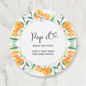 赤ちゃんポップ・アートののシャワーをポップするとオレンジ フェイバータグ (裏面)