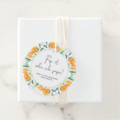 赤ちゃんポップ・アートののシャワーをポップするとオレンジ フェイバータグ (インサイチュ)