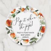 赤ちゃんポップ・アートののシャワーをポップするとオレンジ フェイバータグ (正面)