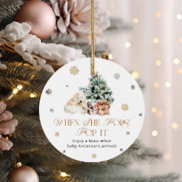 赤ちゃんポップ・アートののシャワーをポップする冬かわいいクマ フェイバータグ