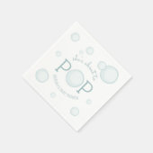 赤ちゃんポップ・アートののシャワーを泡立てる スタンダードカクテルナプキン (角)