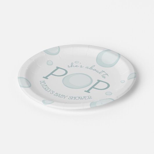 赤ちゃんポップ・アートののシャワーを泡立てる ペーパープレート (アングル)