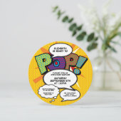 赤ちゃんポップ・アートののシャワーモダンおもしろい 招待状 (スタンド正面)