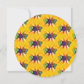 赤ちゃんポップ・アートののシャワーモダンおもしろい 招待状 (裏面)