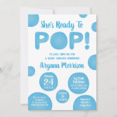 赤ちゃんポップ・アートののシャワー準備、青 招待状 (正面)