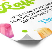 赤ちゃんポップ・アートのシャワーおむつラッフル準備 ポスター (角)