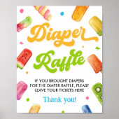 赤ちゃんポップ・アートのシャワーおむつラッフル準備 ポスター (正面)
