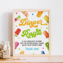 赤ちゃんポップ・アートのシャワーおむつラッフル準備 ポスター