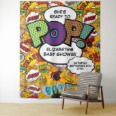 赤ちゃんポップ・アートのシャワーおもしろい写真の背景 タペストリー (インサイチュ)