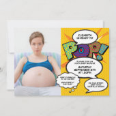 赤ちゃんポップ・アートのシャワーのモダンおもしろい写真 招待状 (正面)