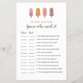 赤ちゃんポップ・アートのシャワーの準備ができて誰がゲームを言ったか推測 チラシ (正面)