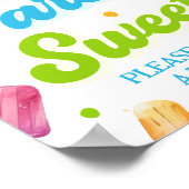 赤ちゃんポップ・アートのシャワーベビーは甘い好意 ポスター (角)