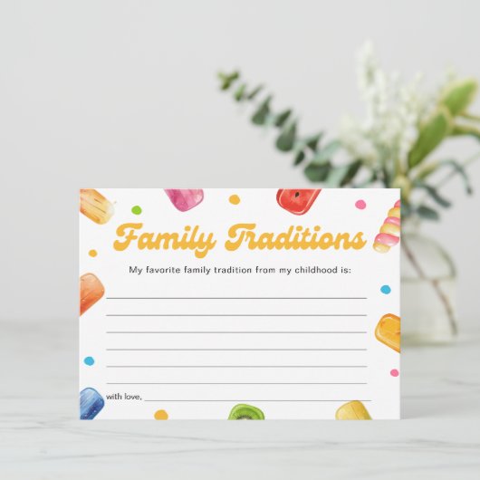 赤ちゃんポップ・アートのシャワー家族の伝統カード 招待状 (スタンド正面)