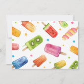 赤ちゃんポップ・アートのシャワー家族の伝統カード 招待状 (裏面)