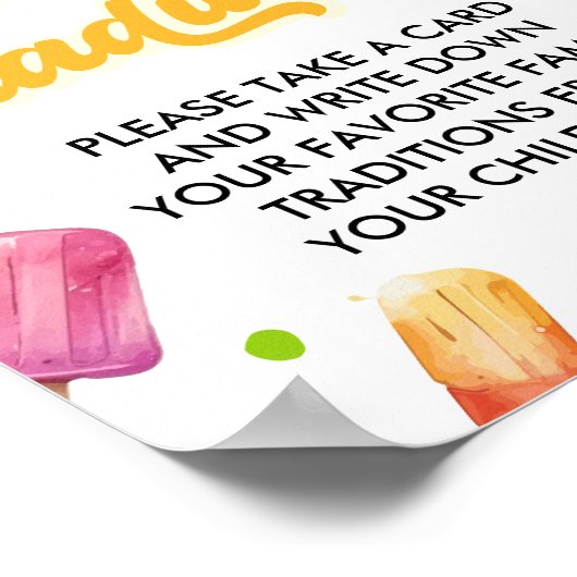 赤ちゃんポップ・アートのシャワー家族の伝統ゲーム準備 ポスター (角)