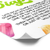 赤ちゃんポップ・アートのシャワー晩夜おむつゲームの準備 ポスター (角)