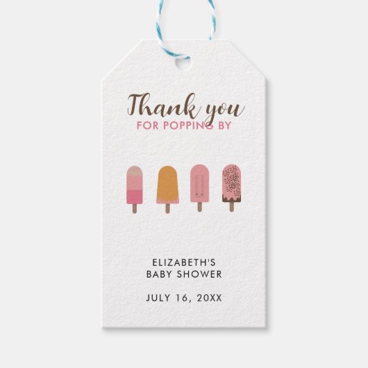 赤ちゃんポップ・アートのシャワー準備 ギフトタグ (正面)