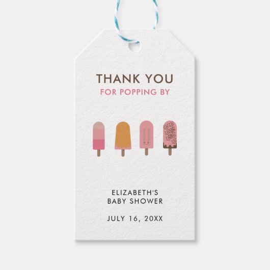 赤ちゃんポップ・アートのシャワー準備 ギフトタグ (正面)