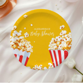 赤ちゃんポップ・アートのシャワー準備 ペーパープレート