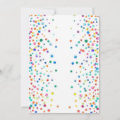 赤ちゃんポップ・アートのシャワー準備 招待状 (裏面)