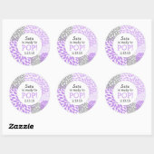 赤ちゃんポップ・アートのシャワー特典/紫のダリアのママ ラウンドシール (シート)