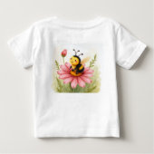 赤ちゃんマルハチハナバチのサンサン日光浴 ベビーTシャツ (裏面)