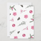 赤ちゃんメリーのシャワーをピンクにする 招待状 (裏面)