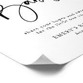 赤ちゃんモダンのシャワーがベビーのサインを願う ポスター (角)