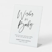 赤ちゃんモダンのシャワーがベビーのサインを願う 台座サイン (正面)