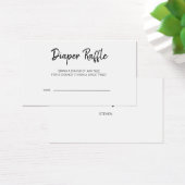 赤ちゃんモダンシャワーおむつラッフル外装カード (デスク)