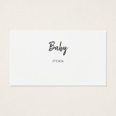 赤ちゃんモダンシャワーおむつラッフル外装カード (裏面)