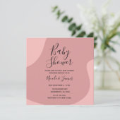 赤ちゃんモダンシャワーミニマル赤ちゃん 招待状 (スタンド正面)