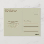 赤ちゃんモダンシャワー水彩剥製動物 ポストカード (裏面)