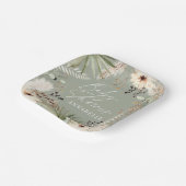 赤ちゃんモダンシャワー素朴なススキ葉 ペーパープレート (傾斜あり)