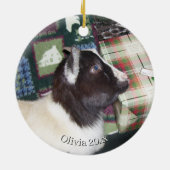 赤ちゃんヤギのクリスマス20とあなたの写真 セラミックオーナメント (裏面)
