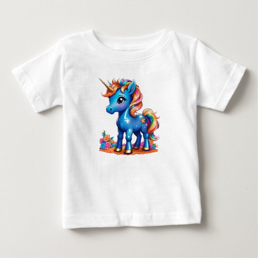 赤ちゃんユニコーン ベビーTシャツ (正面)