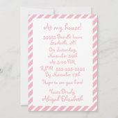 赤ちゃんユーモアのあるガール生誕生日会の招待状 招待状 (裏面)