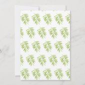 赤ちゃんライオン王サファリ動物ベビーシャワー 招待状 (裏面)