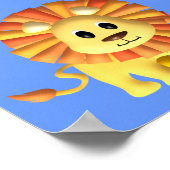 赤ちゃんライオン/ベビー用品 ポスター (角)