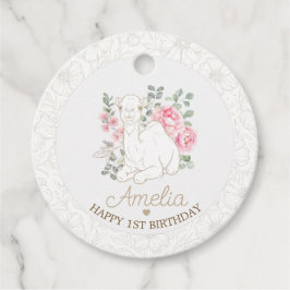 赤ちゃんラクダの1歳の誕生日 ニュートラルデザート フェイバータグ