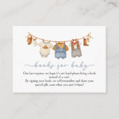 赤ちゃんリトルカウボーイのベビーシャワーのための絵本 エンクロージャーカード (正面)