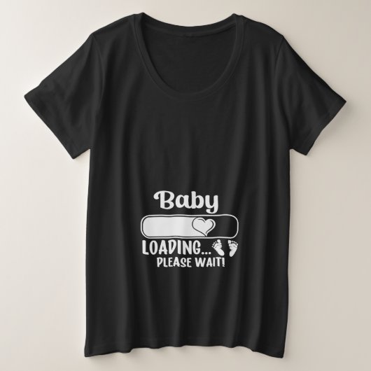 赤ちゃんロード中 プラスサイズTシャツ (デザイン正面)