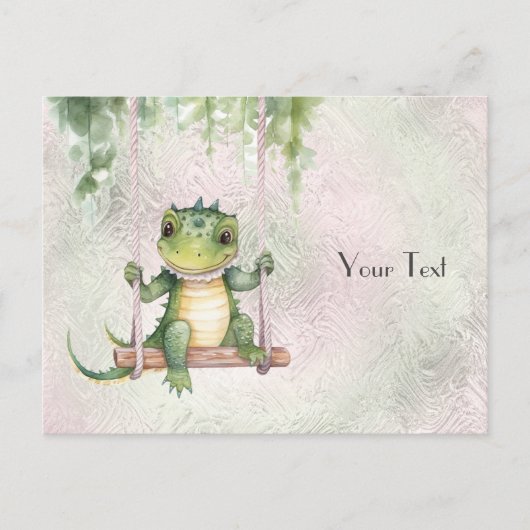 赤ちゃんワニのポストカード ポストカード (正面)