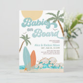 赤ちゃん乗船中!サーフィン ベイビー シャワー 招待状 (スタンド正面)